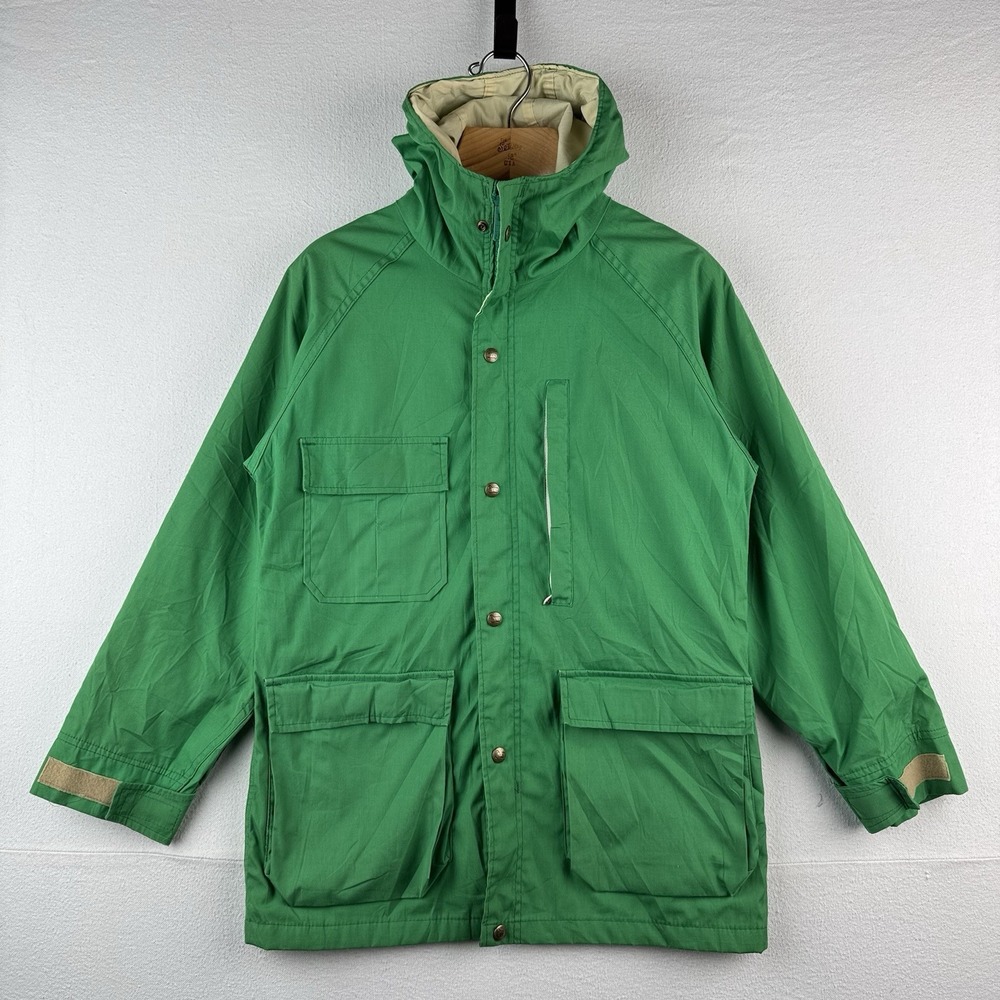 70's Vintage Woolrich Women's Small Mountain Parka Kelly Green Made In USA‎